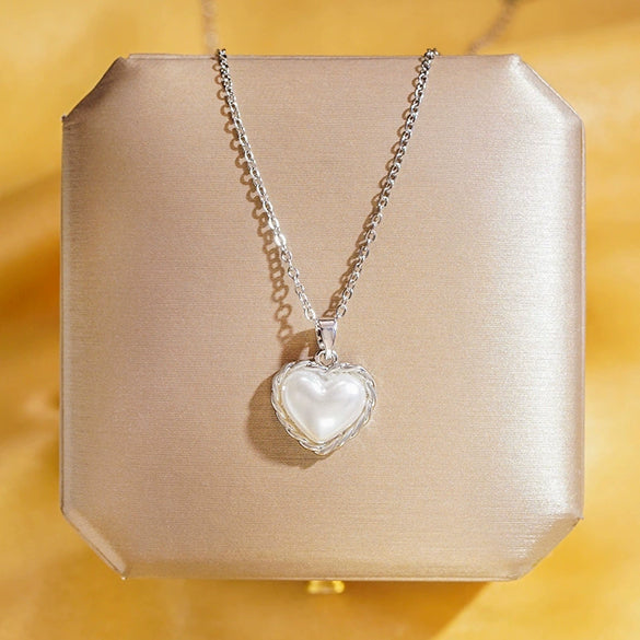 Necklace Titanium Steel Copper Heart Shape Electroplating Jewelry For Women