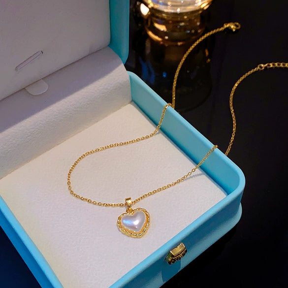 Necklace Titanium Steel Copper Heart Shape Electroplating Jewelry For Women