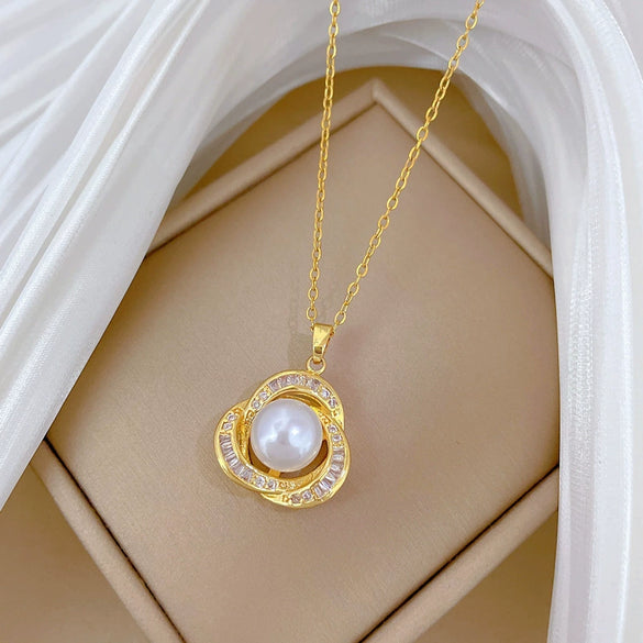 Necklace Titanium Steel Copper Hollow Bird's Nest Animal Zodiac Style