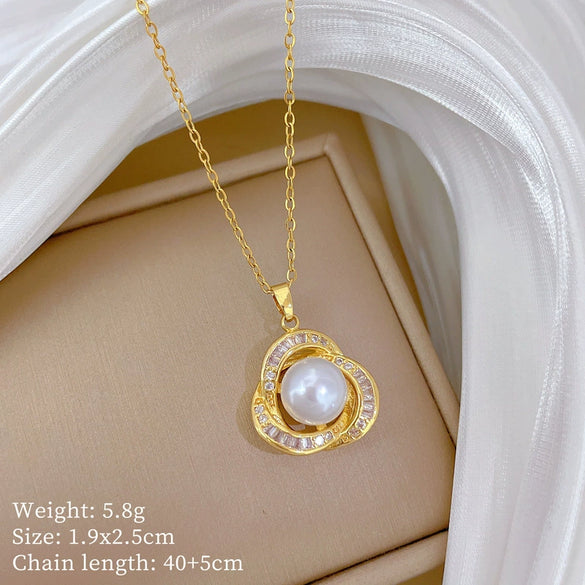 Necklace Titanium Steel Copper Hollow Bird's Nest Animal Zodiac Style