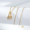 Necklace Titanium Steel Copper Inlaid Zircon Geometric Vacuum Plating Fashion