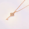 Necklace Titanium Steel Copper Inlaid Zircon Geometric Vacuum Plating Fashion