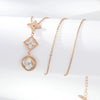 Necklace Titanium Steel Copper Inlaid Zircon Geometric Vacuum Plating Fashion