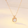 Necklace Titanium Steel Copper Inlaid Zircon Geometric Vacuum Plating Fashion