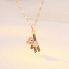 Necklace Titanium Steel Copper Inlaid Zircon Geometric Vacuum Plating Fashion