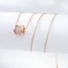 Necklace Titanium Steel Copper Inlaid Zircon Geometric Vacuum Plating Fashion