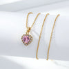 Necklace Titanium Steel Copper Inlaid Zircon Geometric Vacuum Plating Fashion