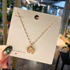 Necklace Titanium Steel Copper Inlaid Zircon Geometric Vacuum Plating Fashion