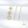 Necklace Titanium Steel Copper Inlaid Zircon Geometric Vacuum Plating Fashion