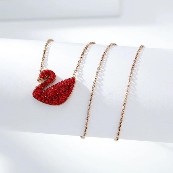 Necklace Titanium Steel Copper Inlaid Zircon Geometric Vacuum Plating Fashion