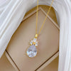 Necklace Titanium Steel Copper Light Industry Skirt Style Cartoon Animal Zodiac Full Diamond