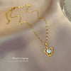Necklace Titanium Steel Copper Love Heart Crown Geometric Cartoon Style Set With Diamonds Unisex