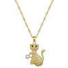 Necklace Titanium Steel Copper Pearl Cat Geometric Light Luxury Elegant Gorgeous For Women