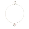 Necklace Titanium Steel Copper Pink Flower Butterfly Hollow Bow Electroplating Design For Women