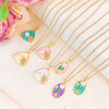 Necklace Titanium Steel Copper Real Gold Plated Oil Painting Tulip Geometric Sweet Style Cross Chain
