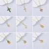 Necklace Titanium Steel Copper Water Wave Chain Cross Pendant Electroplated Light Luxury Elegant Highend Jewelry