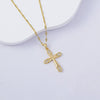 Necklace Titanium Steel Copper Water Wave Chain Cross Pendant Electroplated Light Luxury Elegant Highend Jewelry