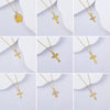Necklace Titanium Steel Copper Water Wave Chain Cross Pendant Electroplated Light Luxury Elegant Highend Jewelry