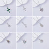 Necklace Titanium Steel Copper Water Wave Chain Cross Pendant Electroplated Light Luxury Elegant Highend Jewelry