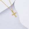 Necklace Titanium Steel Copper Water Wave Chain Cross Pendant Electroplated Light Luxury Elegant Highend Jewelry