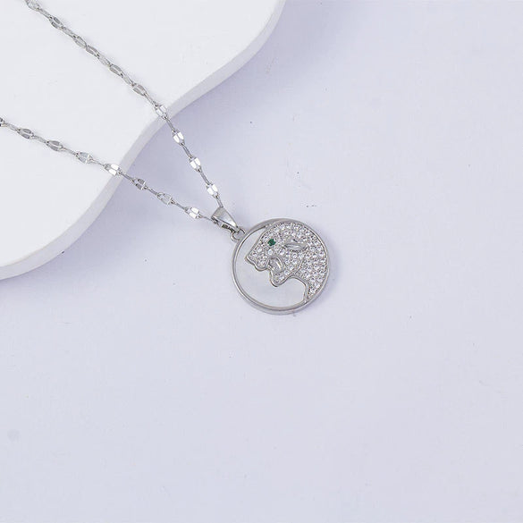 Necklace Titanium Steel Copper Water Wave Chain Cross Pendant Electroplated Light Luxury Elegant Highend Jewelry