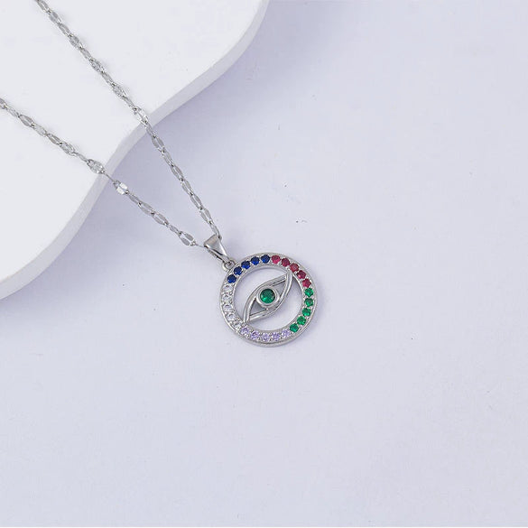Necklace Titanium Steel Copper Water Wave Chain Cross Pendant Electroplated Light Luxury Elegant Highend Jewelry