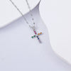 Necklace Titanium Steel Copper Water Wave Chain Cross Pendant Electroplated Light Luxury Elegant Highend Jewelry