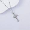 Necklace Titanium Steel Copper Water Wave Chain Cross Pendant Electroplated Light Luxury Elegant Highend Jewelry