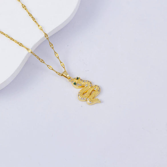 Necklace Titanium Steel Copper Water Wave Chain Cross Pendant Electroplated Light Luxury Elegant Highend Jewelry