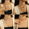Necklace 316L Stainless Steel Cshaped Open Electroplating Fashion Jewelry For Women