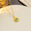 Necklace Titanium Steel Devil's Eye Blue Eye Fashion Electroplating Water Wave Chain