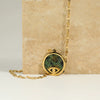 Necklace Titanium Steel Devil's Eye Sunburst Geometric 18K Real Gold Electroplated