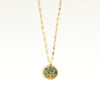 Necklace Titanium Steel Devil's Eye Sunburst Geometric 18K Real Gold Electroplated