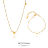 Necklace Titanium Steel Electroplated 18K Gold Geometric Design Unisex