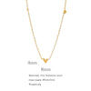 Necklace Titanium Steel Electroplated 18K Gold Geometric Design Unisex