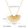 Necklace Titanium Steel Electroplated 18K Gold Inlaid Green Zircon Heart Shape For Women