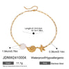 Necklace Titanium Steel Electroplated Starfish Shell Hammer Pattern Marine Ins Style For Women