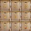 Necklace Titanium Steel Exaggerated Microinlaid Real Gold Electroplated Cartoon Geometric Style Accessories