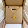 Necklace Titanium Steel Exaggerated Microinlaid Real Gold Electroplated Cartoon Geometric Style Accessories