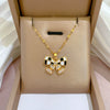 Necklace Titanium Steel Exaggerated Microinlaid Real Gold Electroplated Cartoon Geometric Style Accessories