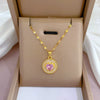 Necklace Titanium Steel Exaggerated Microinlaid Real Gold Electroplated Cartoon Geometric Style Accessories