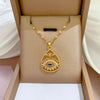 Necklace Titanium Steel Exaggerated Microinlaid Real Gold Electroplated Cartoon Geometric Style Accessories