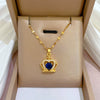 Necklace Titanium Steel Exaggerated Microinlaid Real Gold Electroplated Cartoon Geometric Style Accessories