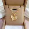 Necklace Titanium Steel Exaggerated Microinlaid Real Gold Electroplated Cartoon Geometric Style Accessories
