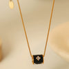 Necklace 316L Stainless Steel Fashion Oil Dropping Design Electroplating Women