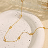 Necklace 316L Stainless Steel Fashion Ol Style Electroplating Plants And Flowers Design For Women