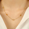 Necklace 316L Stainless Steel Fashion Ol Style Electroplating Plants And Flowers Design For Women