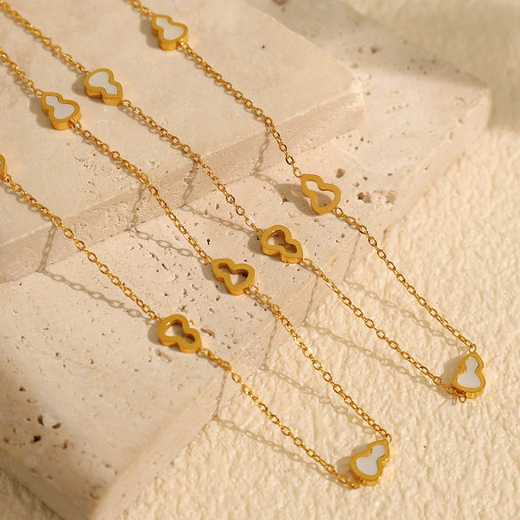 Necklace 316L Stainless Steel Fashion Ol Style Electroplating Plants And Flowers Design For Women