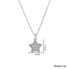 Necklace Titanium Steel Fivepointed Star Diamond Goldplated Jewelry For Women