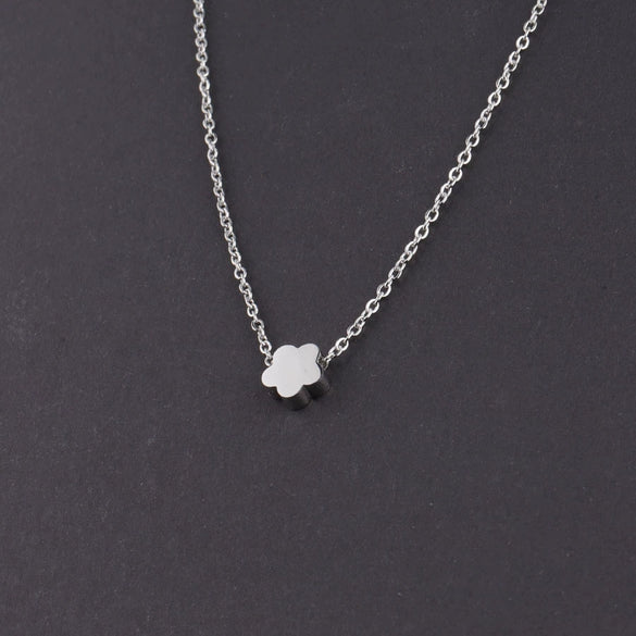 Necklace Titanium Steel Flower Electroplating Pendant